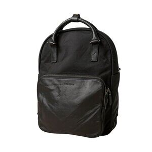 Lo & Sons The Rowledge Convertible Laptop Backpack Black Gold Camel Size Large